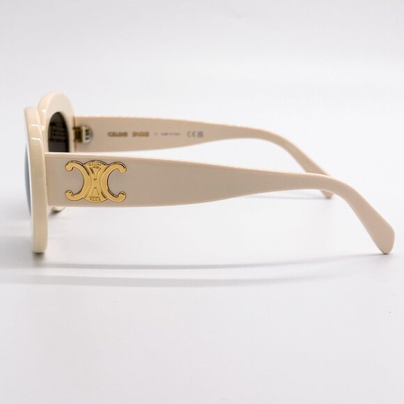 NEW CL40312U 25A ROUND IVORY WOMEN SUNGLASSES CELINE - Picture 7 of 11